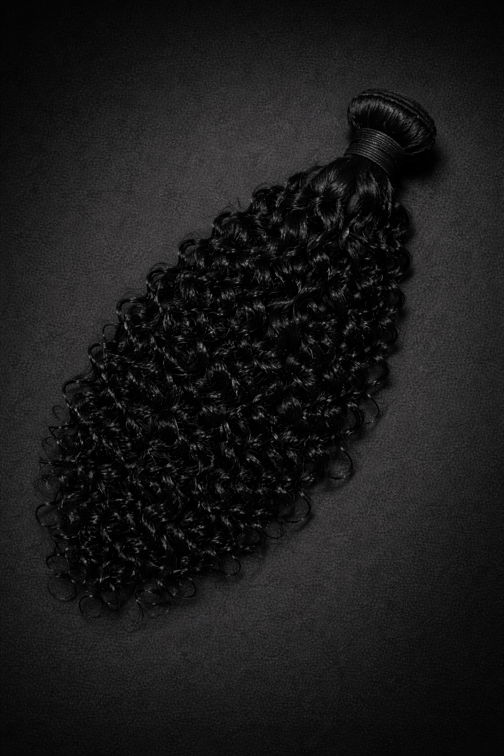 Virgin Burmese curly hair bundle with sleek finish and shine