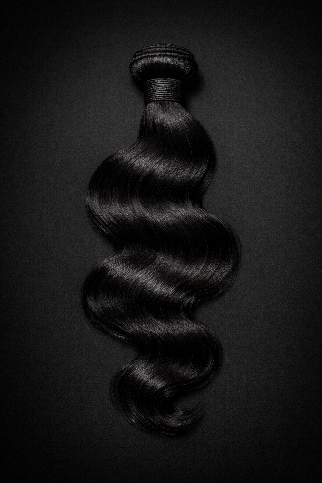 Raw Vietnamese body wave hair bundle featuring soft flowing waves and volume