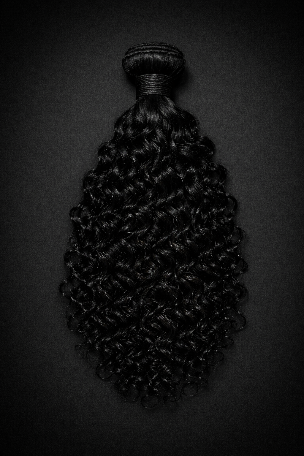 Virgin Burmese curly hair bundle with sleek finish and shine